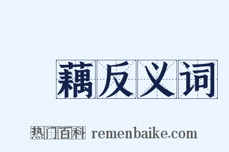 蓮藕反义词是什么意思的图片